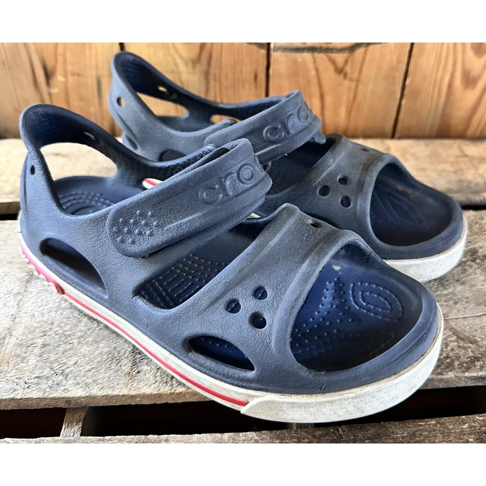 Crocs Crocband open toe Sandals Kid’s Sz J- 1 Blue